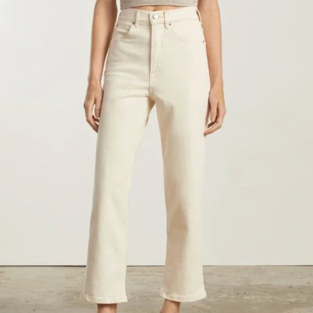 Everlane Way High Jeans in Ecru